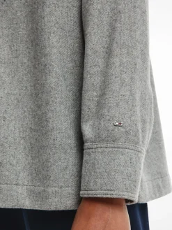 Tommy Hilfiger Jacken*WOOL BLEND SHACKET ice grey heather