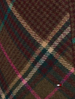 Tommy Hilfiger Röcke*WOOL CHECK WRAP SHORT SKIRT large pop check- army green