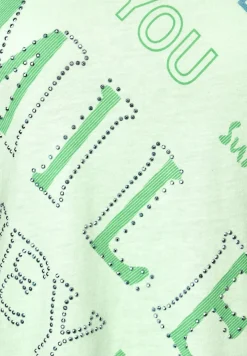 Cecil Shirts*Wording Print T-Shirt fresh salvia green