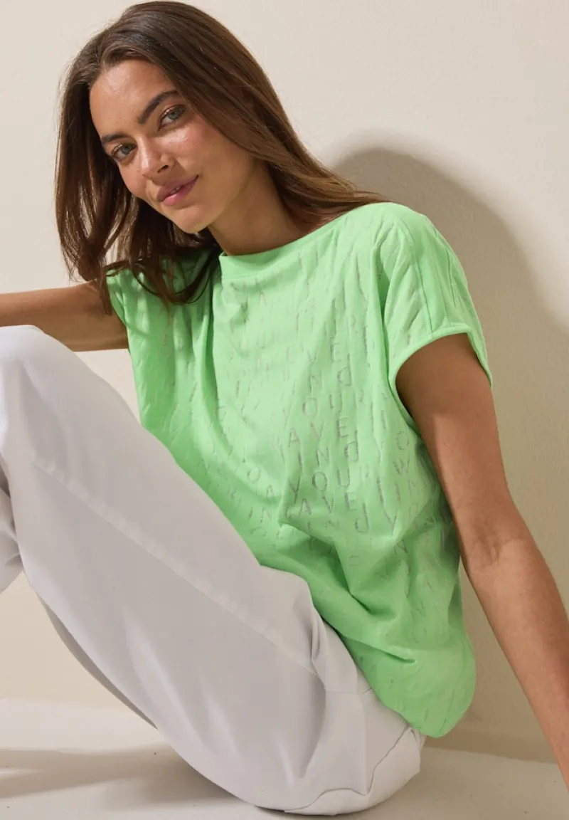 Cecil Shirts*Wording T-Shirt matcha lime