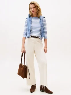 Tommy Hilfiger Shirts*WW0WW40589 brisk blue- ecru stp