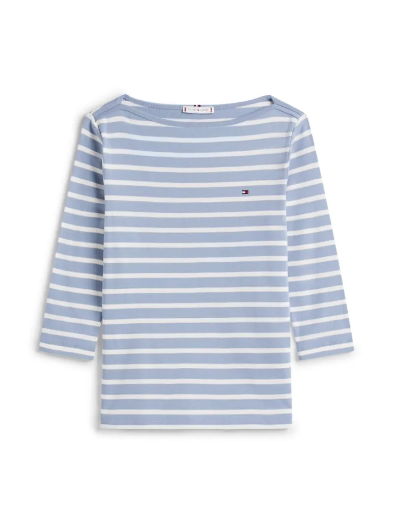 Tommy Hilfiger Shirts*WW0WW40589 brisk blue- ecru stp