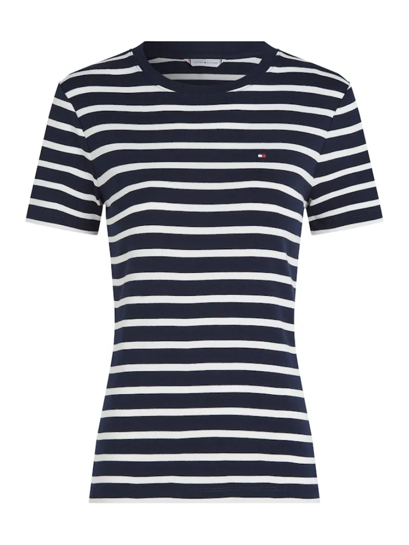 Tommy Hilfiger Shirts*WW0WW40589 ecru- blue spell stp