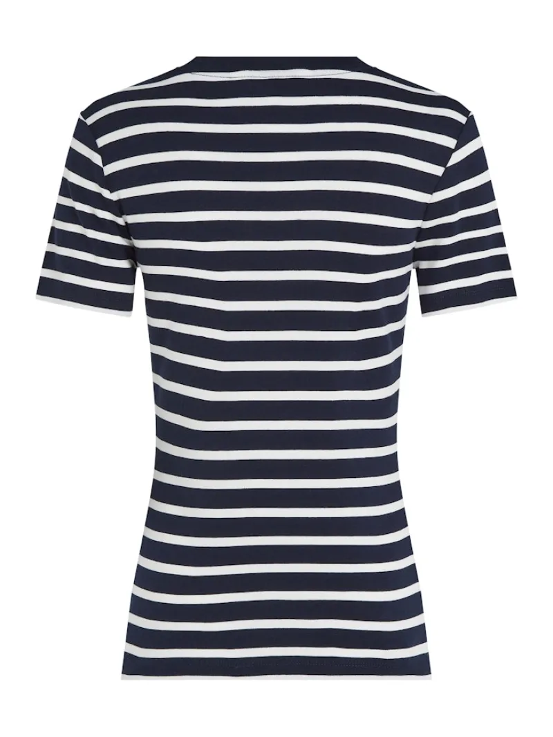 Tommy Hilfiger Shirts*WW0WW40589 ecru- blue spell stp