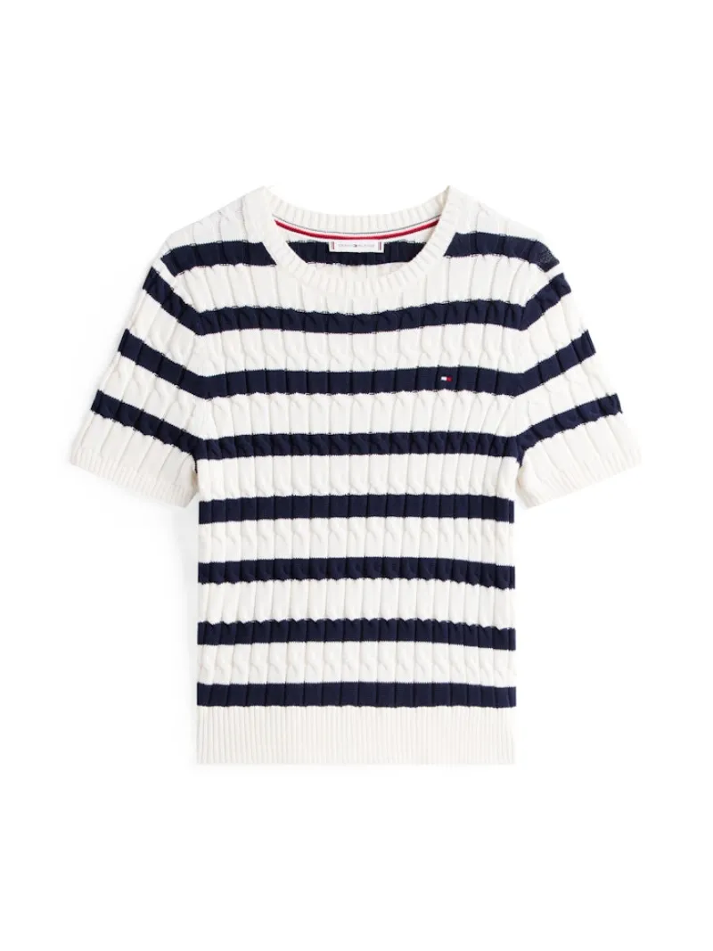 Tommy Hilfiger Pullover & Sweatshirts*WW0WW45656 ivory silk-dark night navy stp