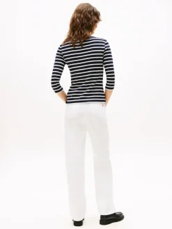 Tommy Hilfiger Shirts*WW0WW40589 nos breton desert sky- ecru