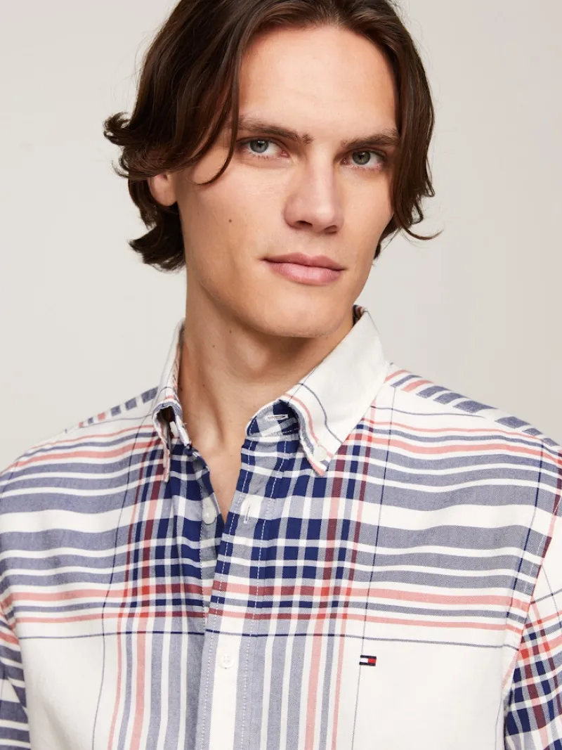 Tommy Hilfiger Hemden|Big Boys*XL OXFORD CHECK RF SHIRT ancient white