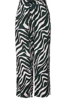 Street One Shorts*Zebra Wide Leg Hose pine grove green