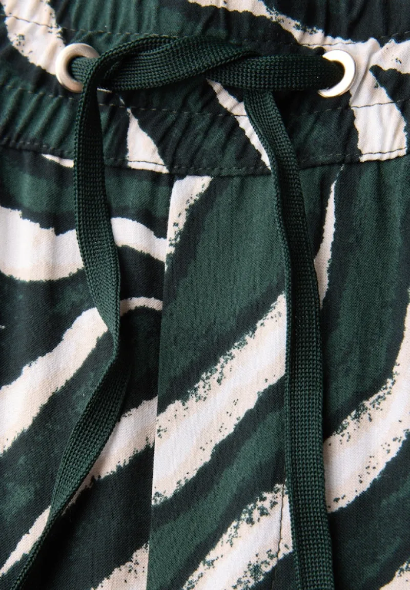 Street One Shorts*Zebra Wide Leg Hose pine grove green