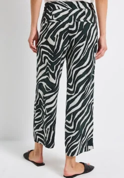 Street One Shorts*Zebra Wide Leg Hose pine grove green