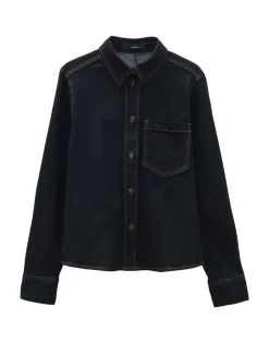 Someday Blusen*Zenima dark rinsed blue