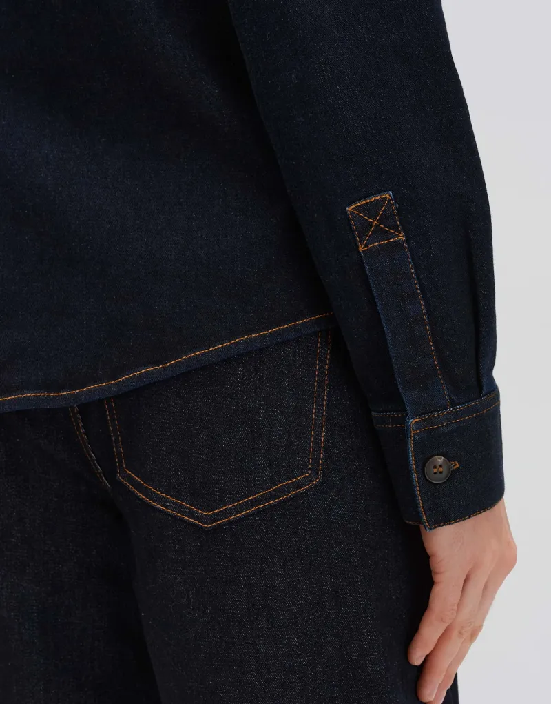 Someday Blusen*Zenima dark rinsed blue