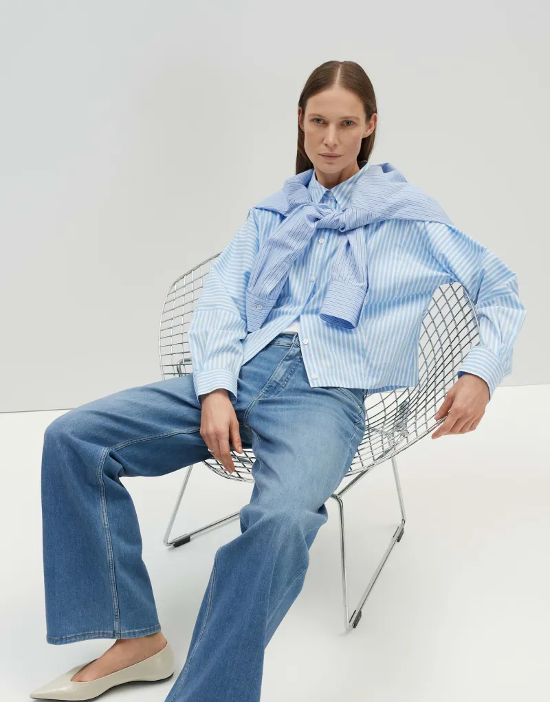 Someday Blusen*Zesto detail Azure Blue