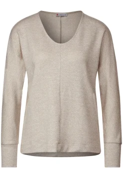 Street One Shirts*Zweifarbiges Langarmshirt spring sand melange