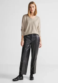 Street One Shirts*Zweifarbiges Langarmshirt spring sand melange