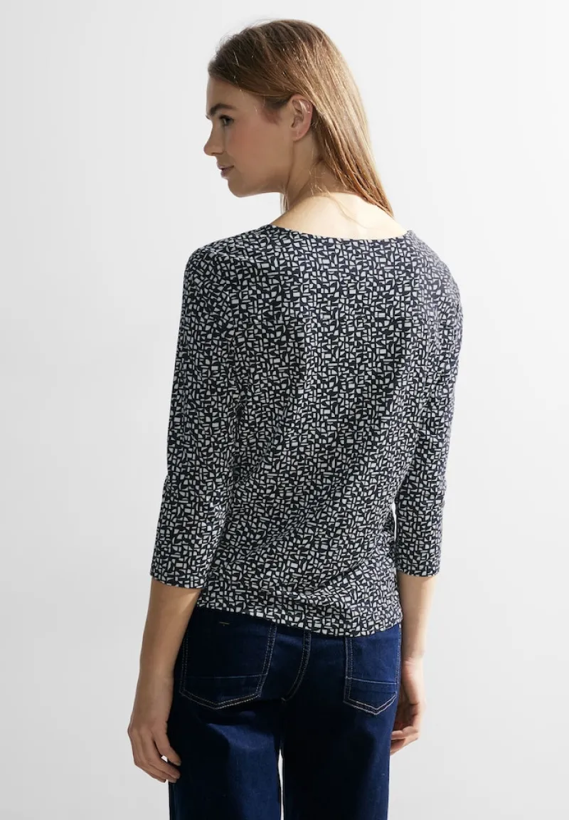 Cecil Shirts*Zweifarbiges Tunikashirt universal blue