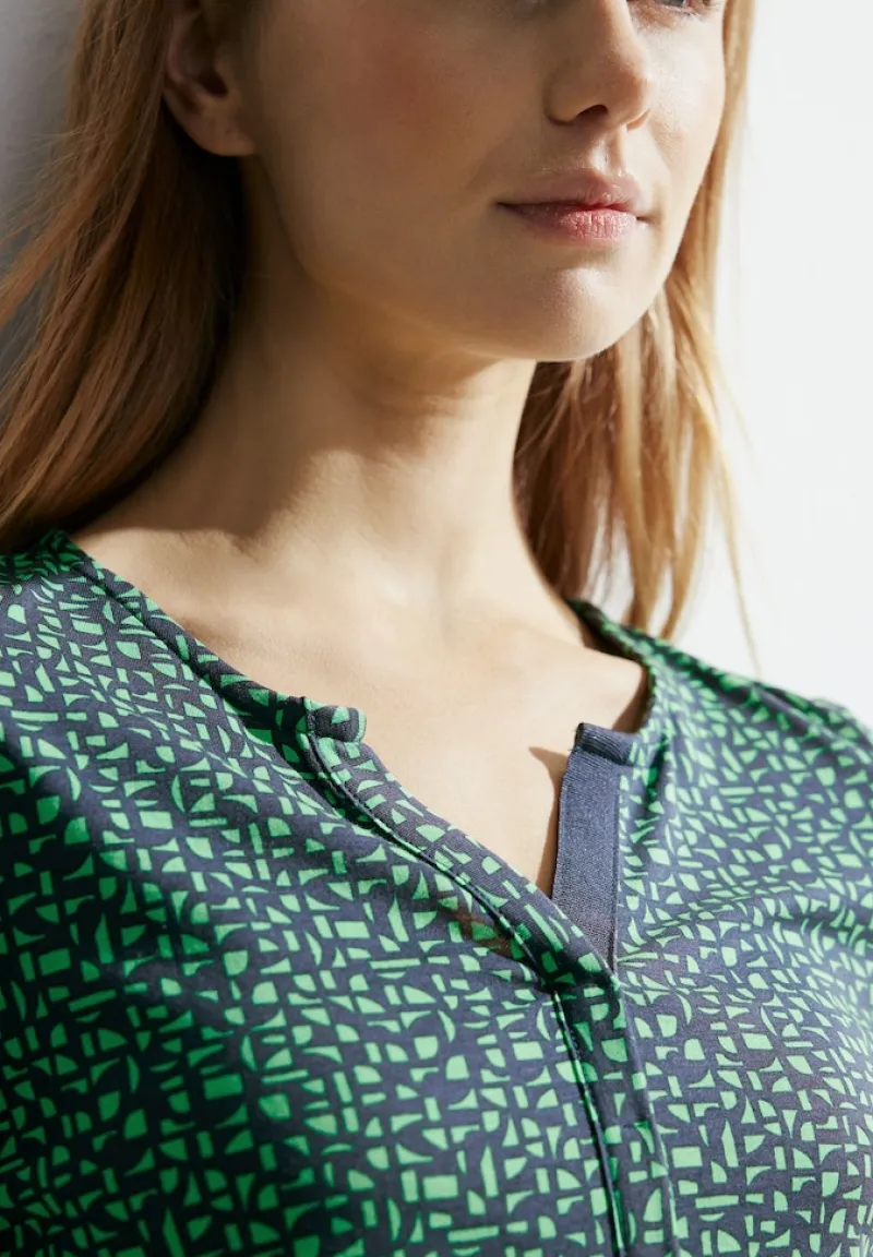 Cecil Shirts*Zweifarbiges Tunikashirt Celery Green